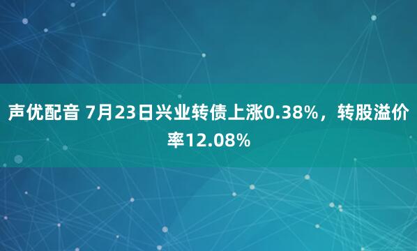 声优配音 7月23日兴业转债上涨0.38%，转股溢价率12.08%