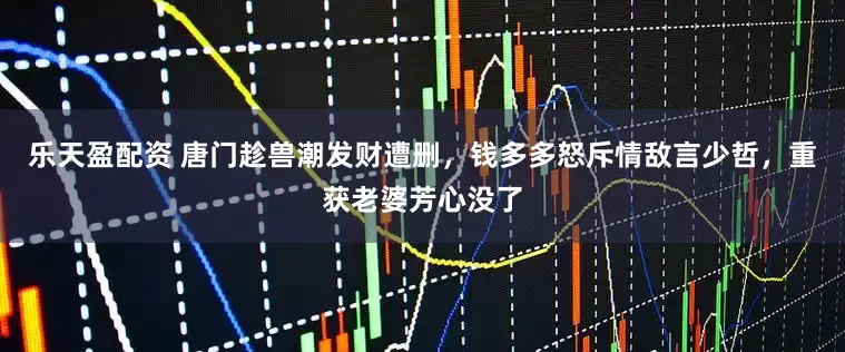 乐天盈配资 唐门趁兽潮发财遭删，钱多多怒斥情敌言少哲，重获老婆芳心没了