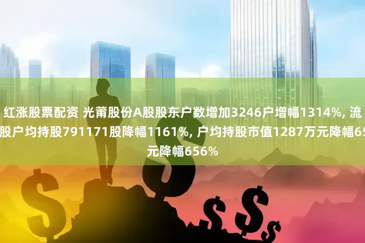 红涨股票配资 光莆股份A股股东户数增加3246户增幅1314%, 流通A股户均持股791171股降幅1161%, 户均持股市值1287万元降幅656%